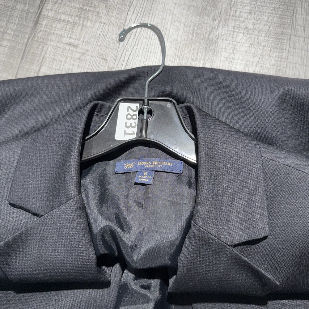 Brooks Brothers 346 Womens Classic Fit Wool Blazer Black Women's 6 Quiet Luxury - Picture 13 of 13